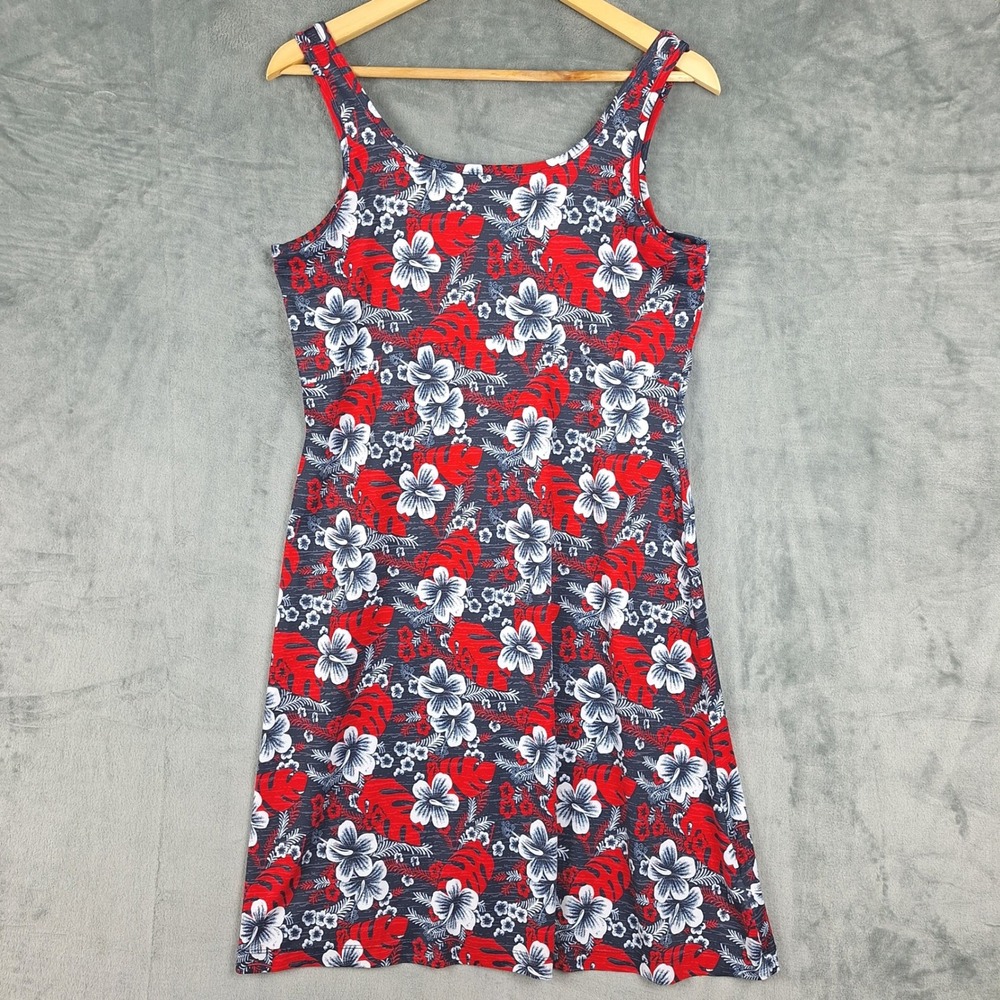 Columbia PFG Freezer III Dress Women Large Floral Tropical Resort Hiking Fishing
